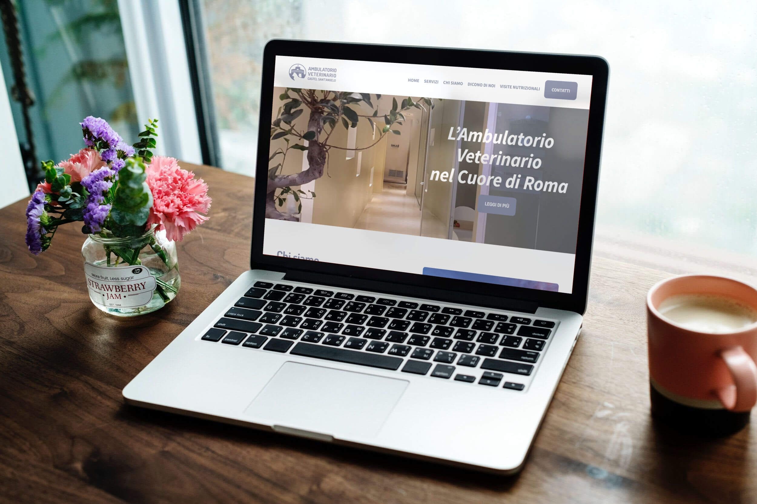 Mockup del sito web ambulatorioveterinariocastelsantangelo.it